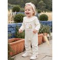 thumbnail image 6 of RUINIXCW Newborn Baby Girl Hospital Going Home Outfit Infant Girls Spring Fall Winter Clothes Goose Jumpsuit Ruffled Long Sleeve Romper Headband, 6 of 10