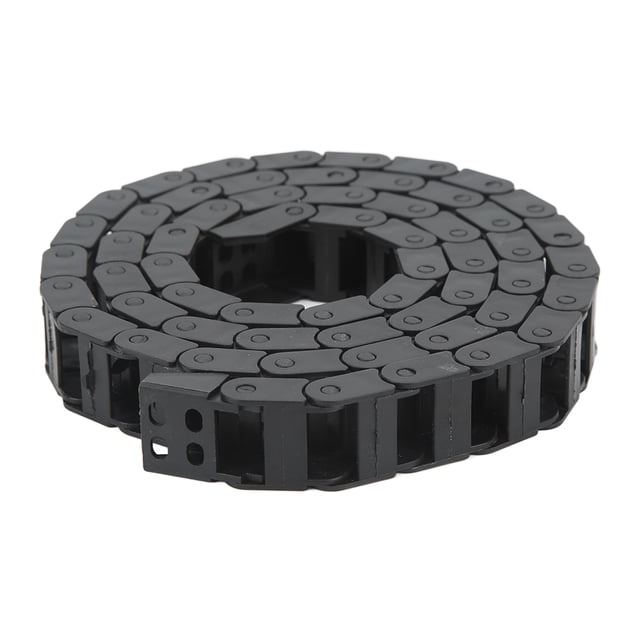 Cable Drag Chain Nylon Heat Resistant Flame Retardant Black Nested Drag Chain with End Connector for CNC
