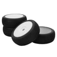 thumbnail image 3 of RC Front Rear Tires and Wheels, Durable High Performance Wear Resistant Environmentally Friendly 17mm Hex RC Wheels and Tires  for 1/8 RC Off Road Car Yellow,White, 3 of 7