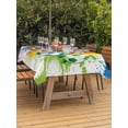thumbnail image 3 of Outdoor Tablecloth with Umbrella Hole for Patio/Picnic/Party/Camping, Colorful Soccer Waterproof Table Cloth Rectangle Table Cover Washable, Football Ink Wash Creative Art (52"x 70"), 3 of 9