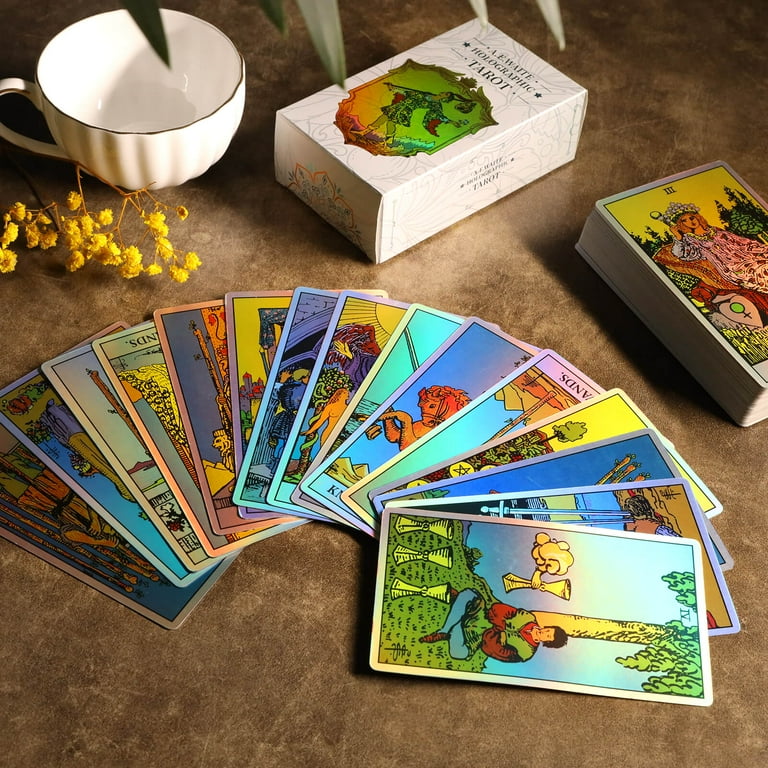 MagicSeer Original Holographic Tarot Cards Deck with Guidebook for  Beginners and Reverse Meaning - Walmart.com