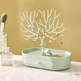 thumbnail image 4 of Anhility Jewelry Display Holder Stand Earrings Pendants Necklace Jewelry Storage Rack Antler Tree Jewelry Box Holder with Drawer, 9.64"x4.92"x10.2", Green, 4 of 5