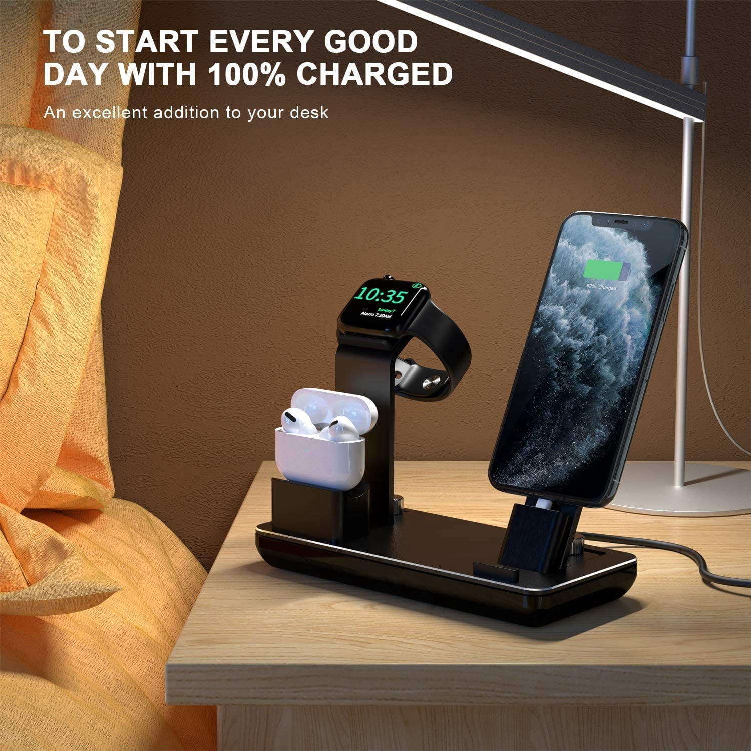 Charging Station for Apple Watch iPhone \u0026 Airpods, Charger Stand for iWatch  Series 5/4/3/2/1, AirPods and iPhone 11/11 Pro/11 Pro Max/Xs/X  Max/XR/X/8/8Plus/7/7 Plus /6S /6S Plus, Upgraded | Walmart Canada