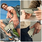 Magnetic Stand for Samsung Galaxy S26 Ultra Case, Fit for Magsafe, Military Grade Slim Protective Case with Rotatable Foldable Kickstand & Ring Holder, for Samsung Galaxy S26 Ultra - Khaki