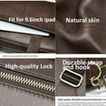 thumbnail image 7 of Men's Bag Genuine Leather Men Briefcase for Laptop 14 Messenger Men's Leather Bag Business Portfolio for Document A4 7022 (a01), 7 of 7