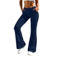 thumbnail image 3 of Aboser High Waist Bootleg Yoga Pants for Women Athletic Casual Flared Leggings Slim Fit Stretch Workout Pants Solid Color Tummy Control Trousers, 3 of 9