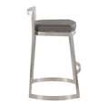 thumbnail image 5 of Fuji DLX Counter Stools for Kitchen Counter in Stainless Steel and Faux Leather, Counter Height Chairs, Bar Stools Set of 2, Counter Height Chairs, Bar Stools For Kitchen Island, 5 of 6