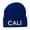 Royal, variant on Wording of Cali Embroidered Beanie - White OSFM