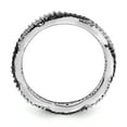 thumbnail image 2 of Sterling Silver Stackable Expressions Polished Black/White Dia Ring - Size 10, 2 of 3
