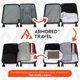 thumbnail image 3 of Maleta de Viaje 20" Carry On Armored Travel Gris Doble Refuerzo Rígida con TSA Lock, 3 of 9