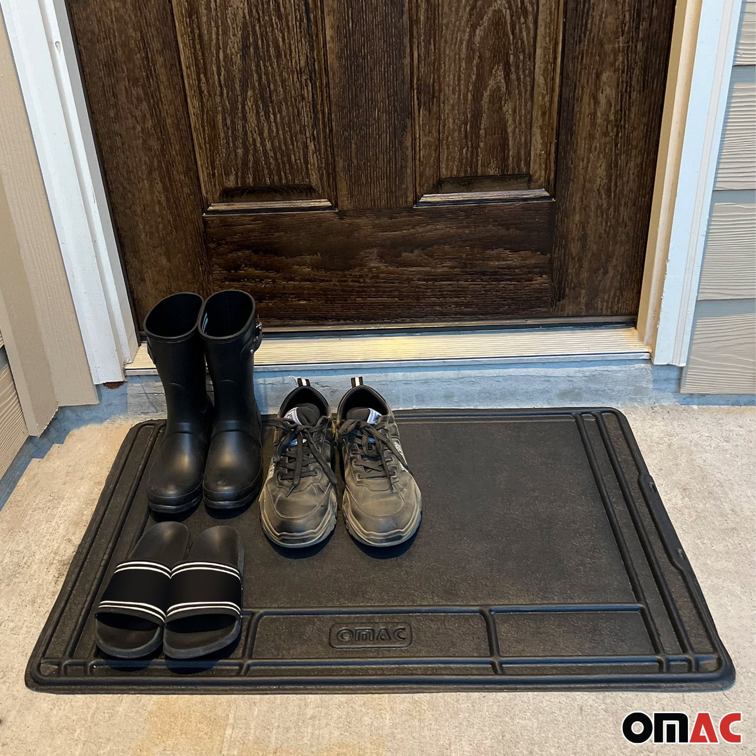 Anxingo Home Boot Tray Black Shoe Border Mat Heavy Duty Floor for Indoor  Outdoor Pet Feeding Mat Rubber Shoe Mat-Trash Can Mat-Water Cooler Mat-Wet