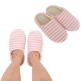thumbnail image 4 of Women Mens Comfort Knitted Cotton Slippers Washable Flat Closed Toe Ultra Lightweight Indoor Shoes with Non-Slip Sole, 4 of 6