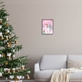 thumbnail image 2 of Magical Christmas Pink Unicorn Holiday Graphic Art Black Framed Art Print Wall Art, 2 of 7