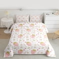thumbnail image 2 of Homewish Cartoon Strawberry Teen Full Size Comforter Sets, Rustic Floral Flower Bedding Comforter Set, Kawaii Princess Ttyle Reversible Bedding Sets, Microfiber Bedroom Decor, 3pcs, 2 of 8