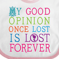 thumbnail image 4 of Inktastic Jane Austen Good Opinion Quote Girls Baby Bib, 4 of 4