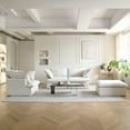 thumbnail image 3 of bokifol 3-Seat Sofa Cloud Couch with Storage Ottomans,Modular Sectional Sofa Removable Washable Covers and Easy to Assemble Cloud Couch for Living Room,White, 3 of 12