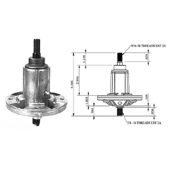 12495 Spindle Assembly Compatible With John Deere GY20592, GY20867, GY21099