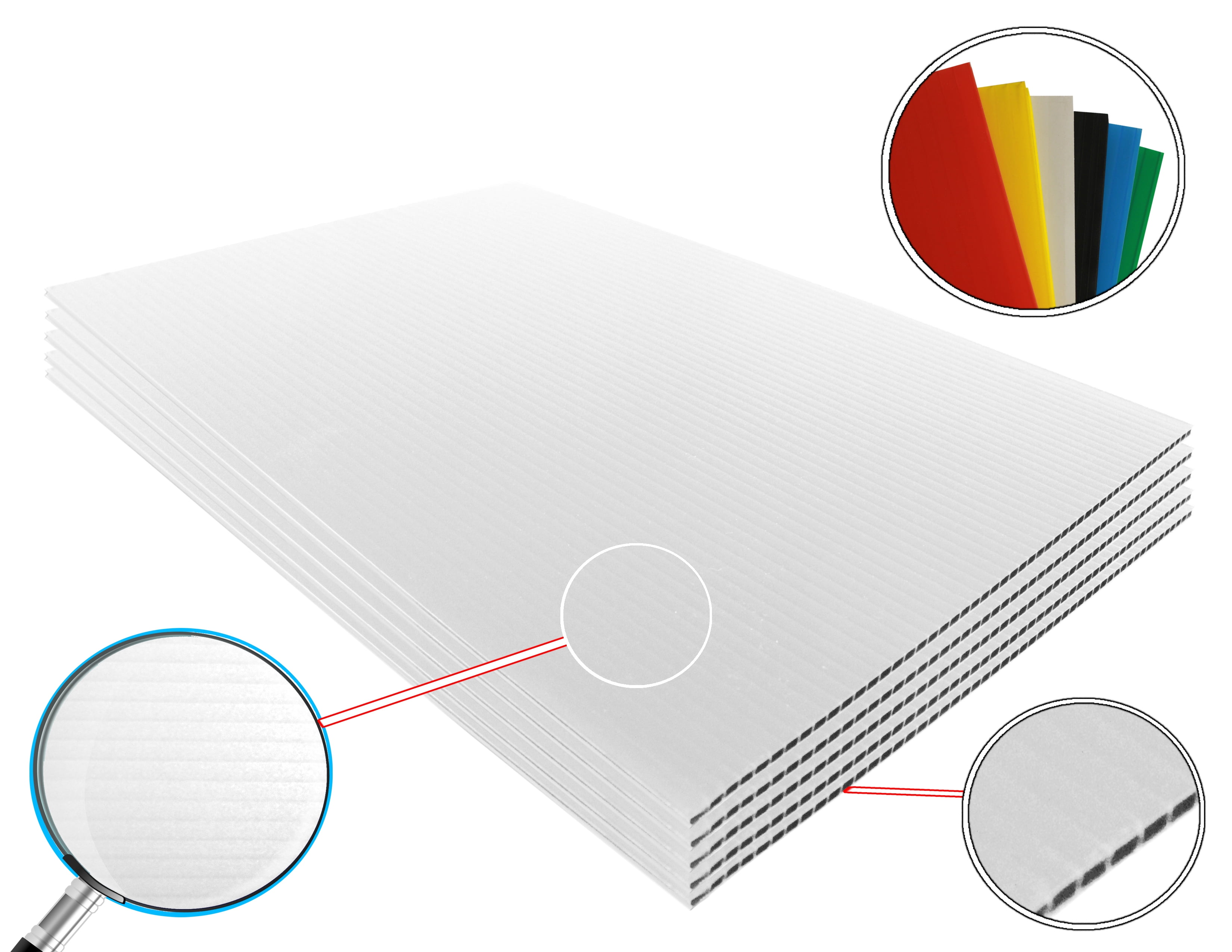 24 x 36 Corrugated Plastic Sign and Poster Board, Set of 2, Black