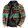 thumbnail image 1 of LOVZFMLL Jackets for Men's Printed Thick Side Seam Pocket Casual Zipper Loose, 1 of 2