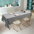 thumbnail image 3 of Gymax 10Pcs 60"x126" Rectangular Polyester Tablecloth Black & White Checker Party, 3 of 10
