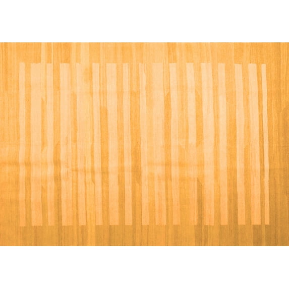 Ahgly Company Indoor Rectangle Abstract Orange Contemporary Area Rugs, 3' x 5'