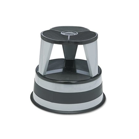 Kik-Step Steel Step Stool 2-Step, 350 lb Capacity, 16" dia. x 14.25h, Slate