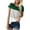 Green C, variant on Horkkom Short Sleeve Shirts for Women Summer Striped Color Block Crew Neck T Shirts Loose Basic Tee Blouses Green XL