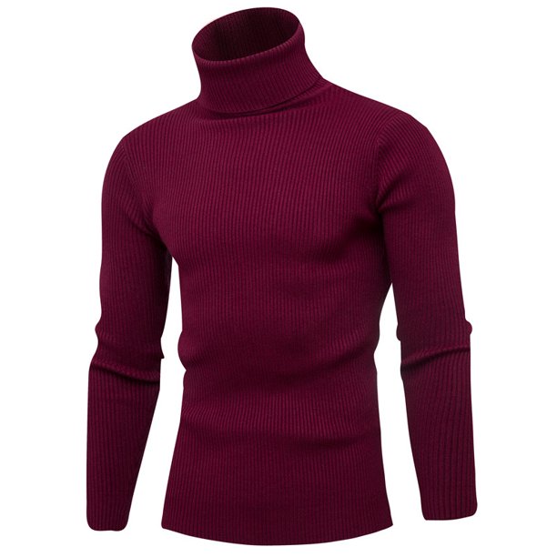 Suéter de cuello alto de moda con base de tiras verticales Suéter de cuello alto informal popular Suéter de gran tamaño para correr para hombres Cantidad