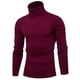 thumbnail image 4 of Suéter de cuello alto de moda con base de tiras verticales Suéter de cuello alto informal popular Suéter de gran tamaño para correr para hombres Cantidad, 4 of 5