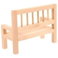 thumbnail image 1 of KAKOWELY Mini Bench Mini Wood Bench Khaki Micro Landscape Decoration 1Pack, 1 of 6