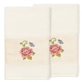 thumbnail image 4 of Authentic Hotel and Spa  100% Turkish Cotton Rebecca 2PC Embellished Hand Towel Set Light Gray, 4 of 5
