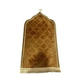 thumbnail image 3 of Alfombra de oración musulmana islámica suave regalos de Ramadán alfombra de oración de viaje portátil 65*115cm marrón, 3 of 8
