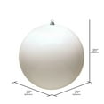 thumbnail image 2 of Vickerman 20" Giant White Shiny Ball Christmas Ornament. It measures 20 inches in diameter and is made with shatterproof plastic which is resistant to breaking and is UV Resistant., 2 of 3