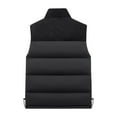 thumbnail image 5 of Olyvenn Men's Puffer Vest Loose Fit Casual Stand Collar Quilted Coat Zip Up Sleeveless Outdoor Jacket Fall Fashion Clothing Black 18, 5 of 6