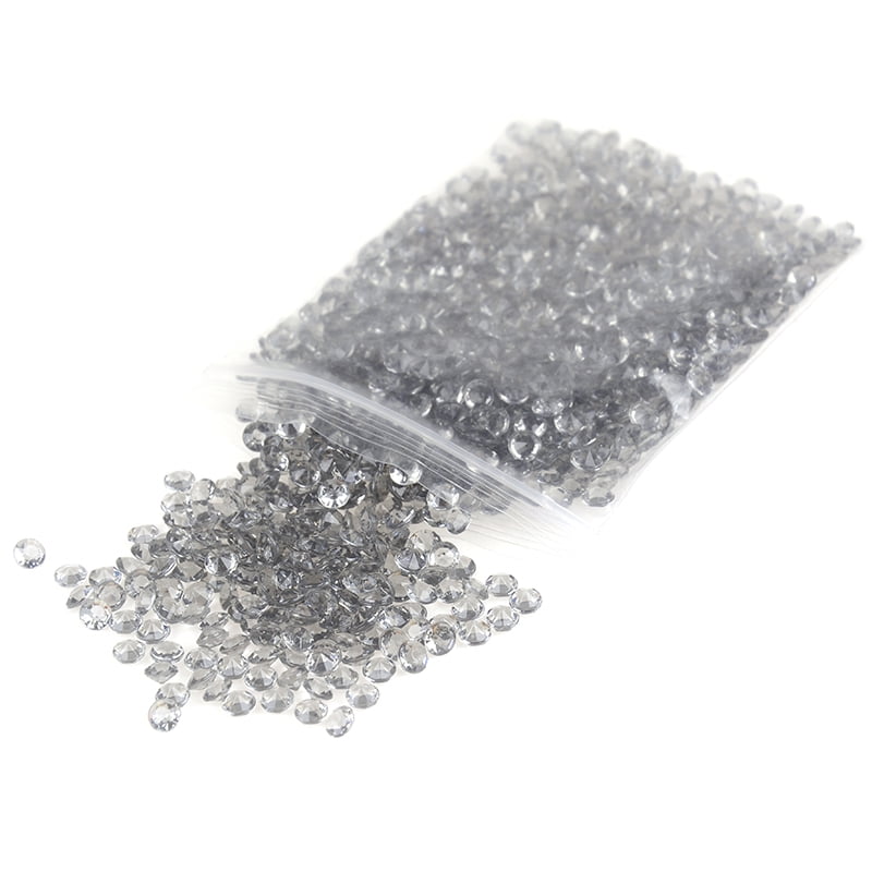 1000PCS 4mm Diamond Confetti Crystal Acrylic Wedding Party Table Scatter DecO EW 