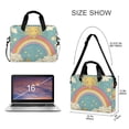 thumbnail image 3 of FORMRS 16" Laptop Bag Carrying Sleeve Case with Handle Travel Shoulder Briefcase, Retro Beige Rainbow, 3 of 8