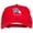 Red, variant on Georgia State Flag Map Embroidered Unstructured Washed Cap - Red OSFM