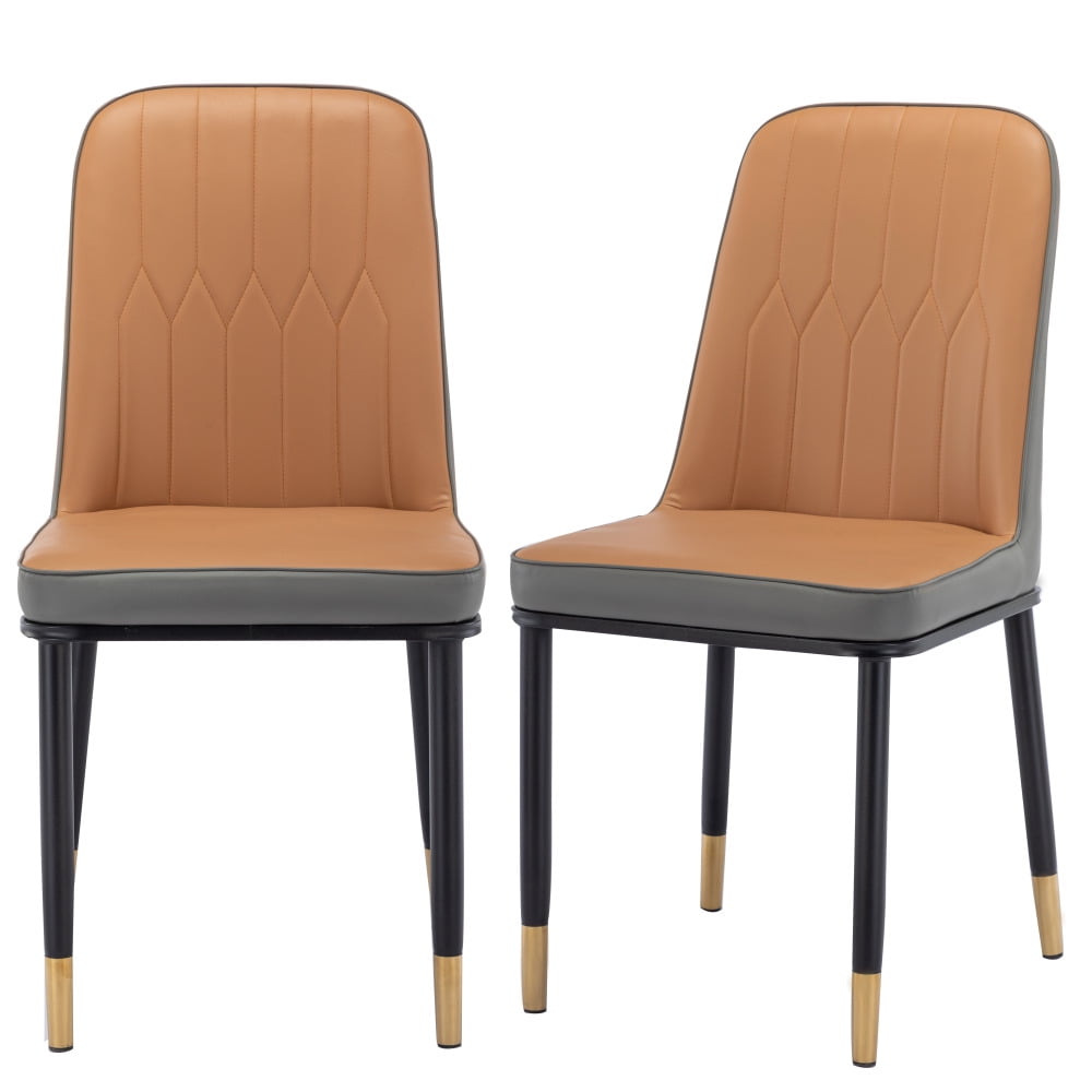 Dining Chairs Set of 2, PU Leather Living Room Chairs, Modern