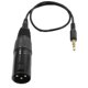 thumbnail image 1 of Conector XLR de 35 cm de 3 clavijas a conector estéreo de 3,5 de sonido de micrófono y sonido Gloria Cable XLR hembra a macho, 1 of 6