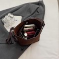 thumbnail image 2 of Bolso Tipo Cubo Ante para Mujer Hombro Hobo Con Correa Ajustable (café), 2 of 9