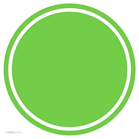 Kiwi Green Solid Color Circle Gift Labels 40 Pack