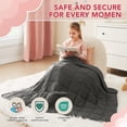 thumbnail image 2 of Manta pesada Cute King Grey de 3,2 kg, 100 x 150 cm, para 27 a 36 kg, 2 of 6