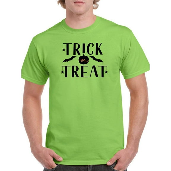 Trick Or Treat Halloween Quote. T-Shirt Men -Image by Shutterstock, Male Large