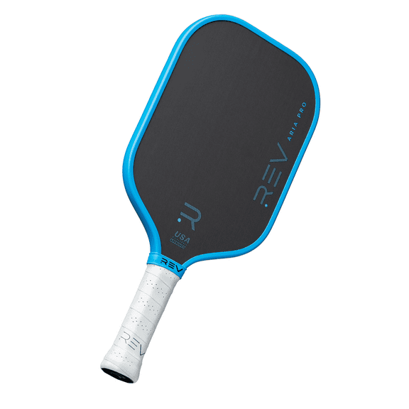 REV Aria Pro Pickleball Paddle – Blue | T700 Carbon Fiber, 14mm Honeycomb Core, USA Pickleball Approved