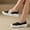 Black, variant on Women Slip on Sneakers Breathable Knit Mesh Walking Shoes Reinforced Toe Cap Thick Cushioned Comfort Sole Casual Footwear Khaki 8(40)