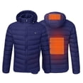 thumbnail image 2 of Babysbule Mens Winter Coats Winter Men's Smart USB Abdominal Back Electric Heating Warm Down Cotton Jacket, 2 of 7