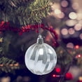 thumbnail image 4 of 12pcs Christmas Baubles - Hanging Xmas Ornaments for Christmas Tree Decoration, Colorful Festive Decor for Holiday Party, Home, Living Room, Mantel & Office to Boost Christmas Vibe, Silver, 4 of 9