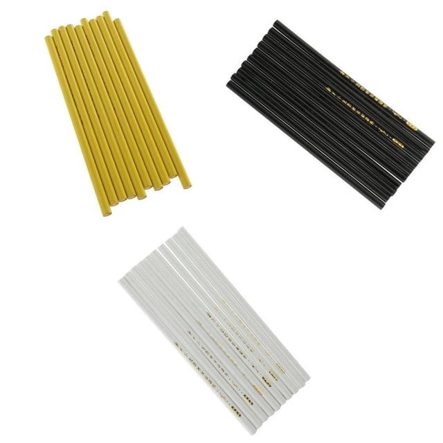 30x Set De Lápices De Sastre De Te Profesional Para Confección Amarillo Negro Sunnimix Lápiz de marca de costura a medida