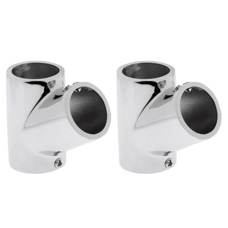 

2Pcs Durable 316 Stainless Steel Boat Hand Rail 60 Degree Tee Fitting 7/8