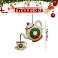 thumbnail image 3 of Ljxge 2D Teapot Christmas Ornament Retro Style Hanging Decor With Pouring Effect Gift For Tea Lovers Holiday Tree, 3 of 9